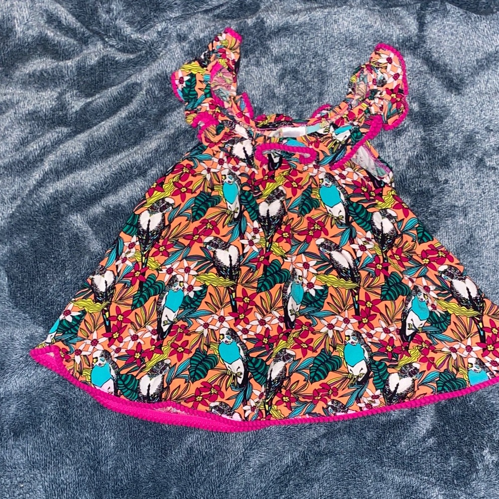 Cat & Jack Colorful Parrot Print Dress